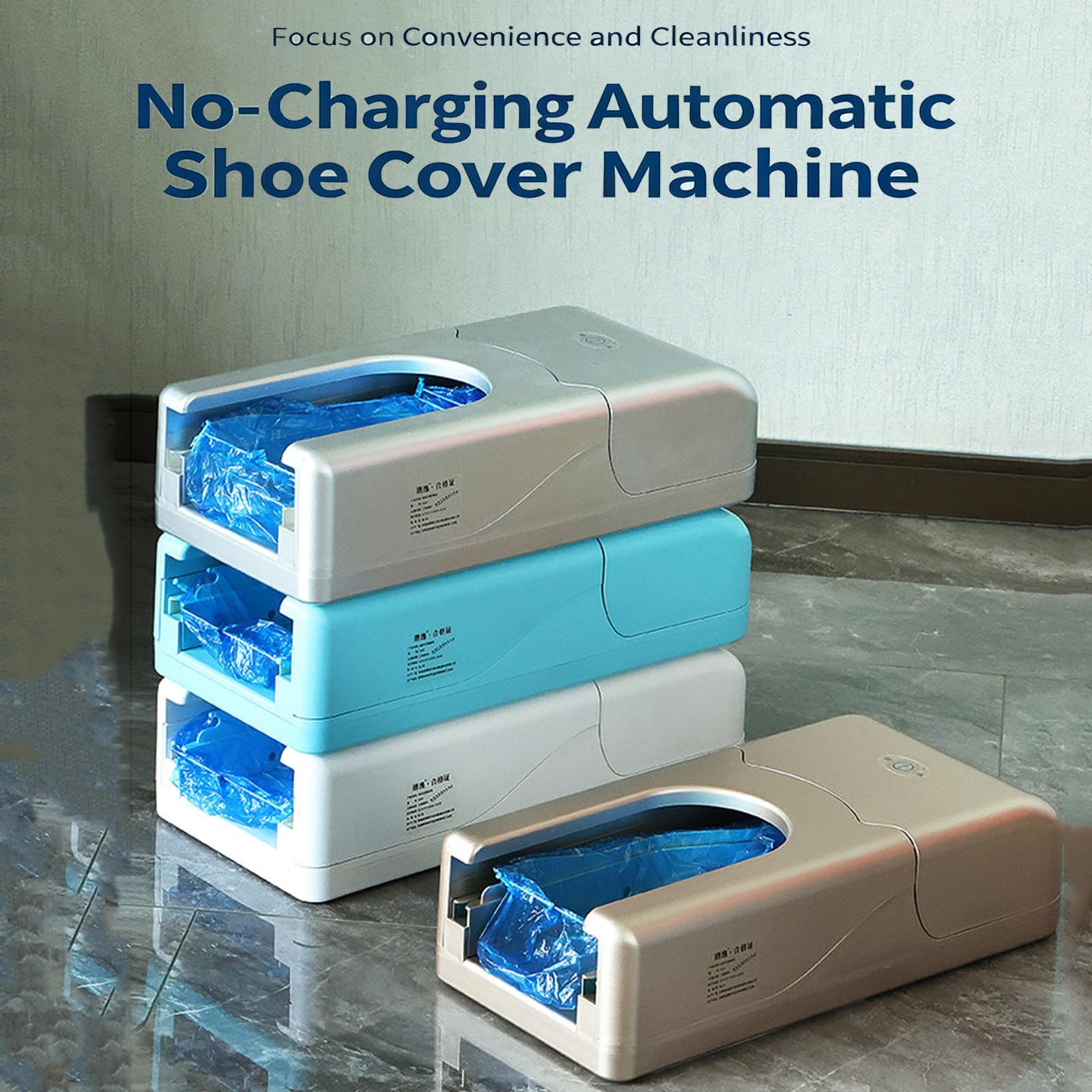 Dispensador automático de cubrezapatos con 90 cubrezapatos, para el hogar, la Oficina, la fábrica y la Sala Blanca.
