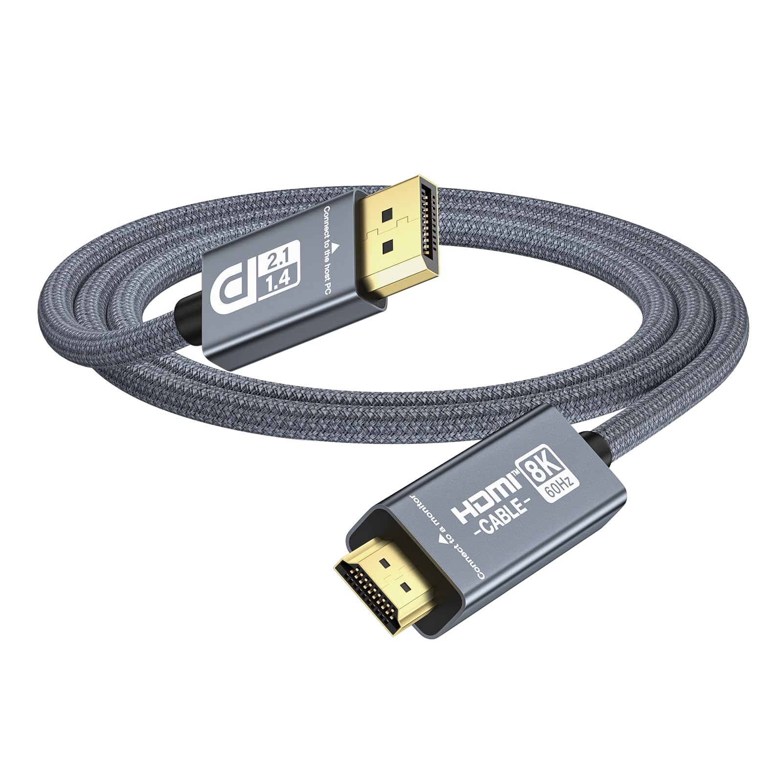 Cavo attivo DisplayPort a HDMI 2.1 8K60Hz 4K240Hz G-SYNC VRR (1 m)