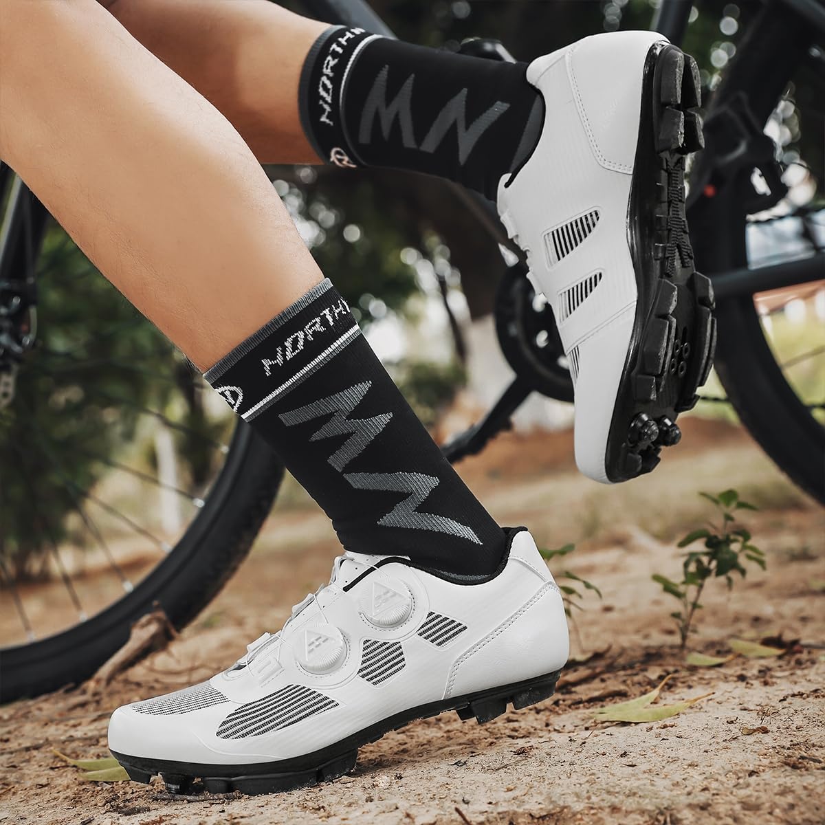 Herren MTB Radsportschuhe Adulta Mountainbike Schuhe, Indoor Outdoor Radschuhe Kompatibel mit SPD-Pedalen