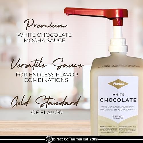 Miniatura 3 de Direct Coffee Tea Est 2019 Kit de barista casero de salsa de chocolate blanco moca  Lujosa salsa de chocolate blanco para bebidas de café  Salsa de