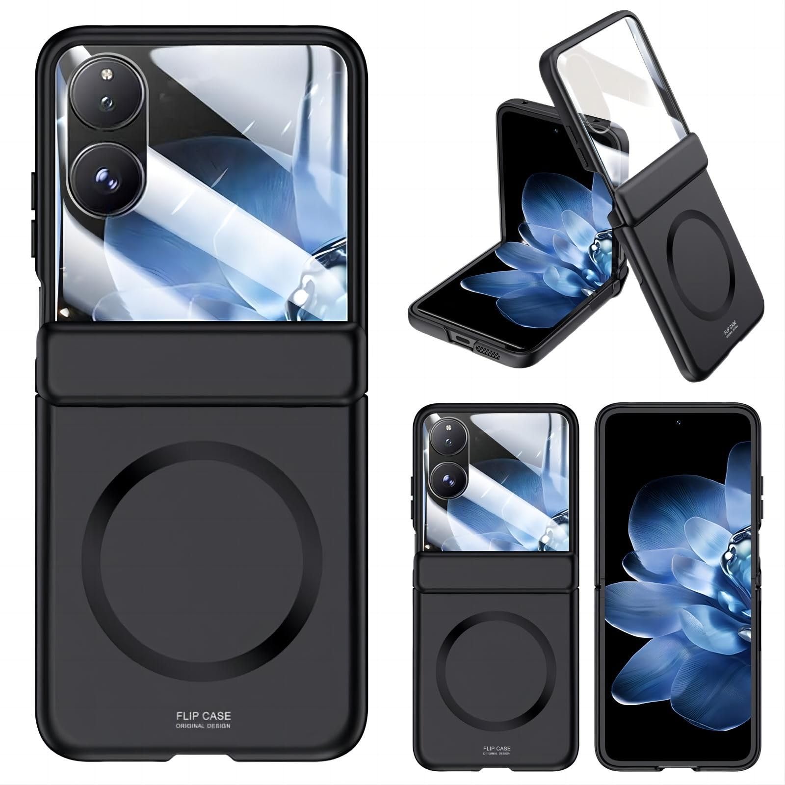 Coque pour Mix Flip Boîtier + Rear Screen Film + Hinge + Wireless Charge,Bumper Case Armor étui pour Xiaomi Mix Flip(4)