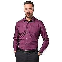 JP 1880 Camicia da Ufficio dalla vestibilità Comoda con Colletto Francese Viola Bacca 3XL 703633540