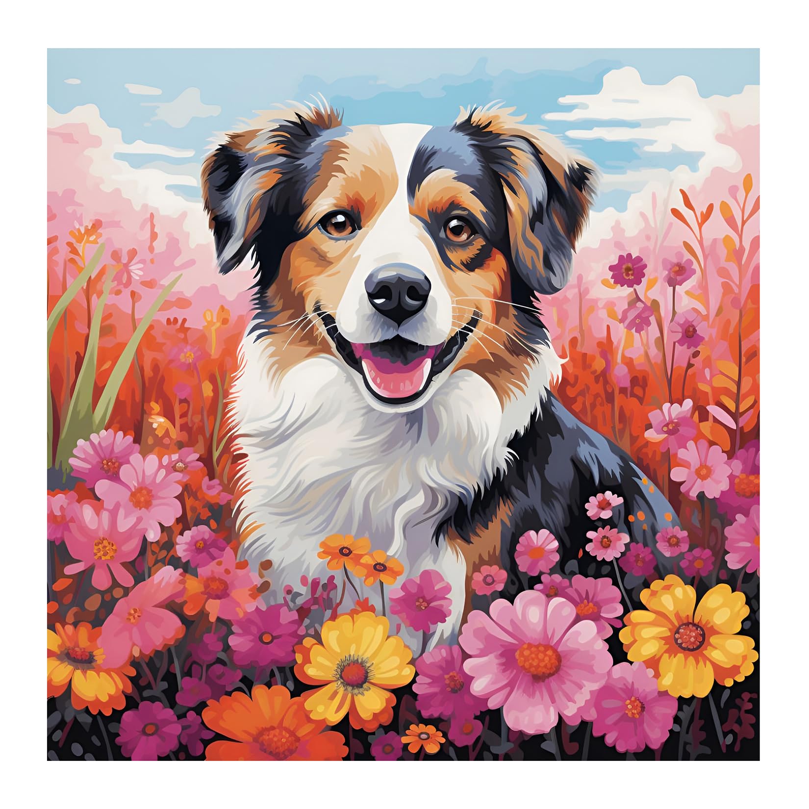 51buyoutgo Dog Cross Stitch Kits, 11 Ct Count Funny Pre Printed Counted Stamped Cross Stitch Embroidery Needlepoint Patterns Kits for Adults Beginners, Animal Easy Advanced Crossstitch Crossstitching
