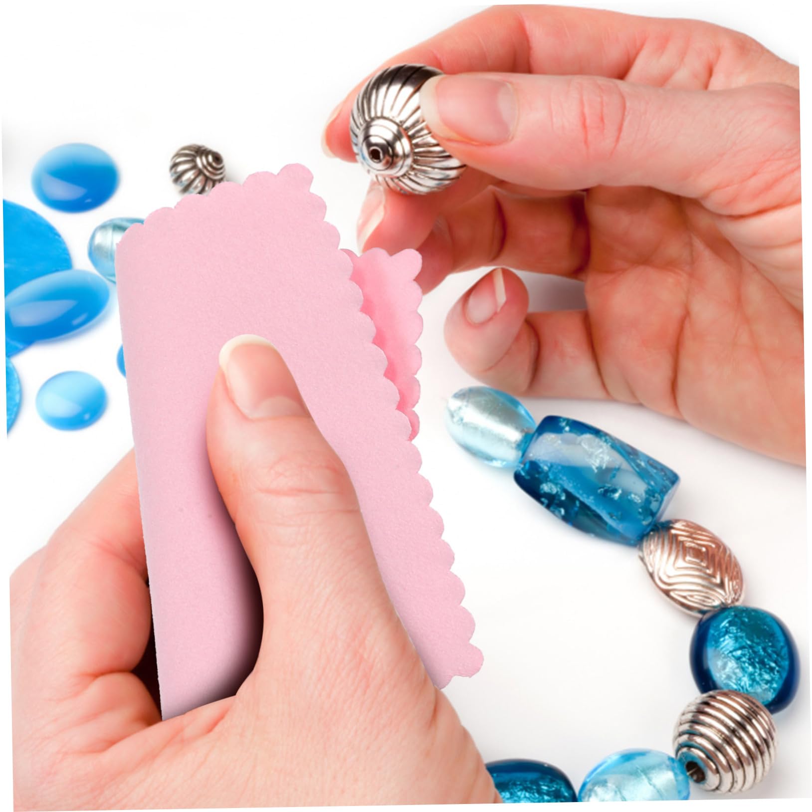 Artibetter 3 Set Panno Argentato Ultra Panni per La Pulizia in Microfibra Polacco Gioielni di Lucidatura di Lucidatura Panno per La Pulizia dei Gioielli Fibra Superfine Rosa 100 Pezzi*3