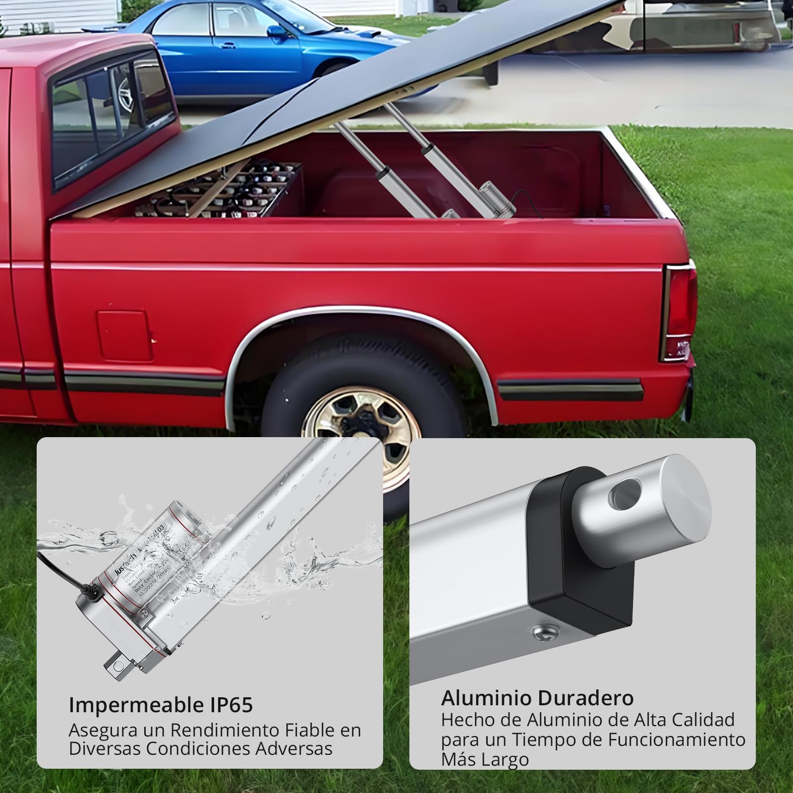 Justech DC 12V Actuador Lineal Motor 750N 200mm para Auto RV Abridor Eléctrico de Puerta Construcción de Maquinaria Agrícola Industrial Vehículo de Barrido Limpios Buques de Carga y Otra Aplicación
