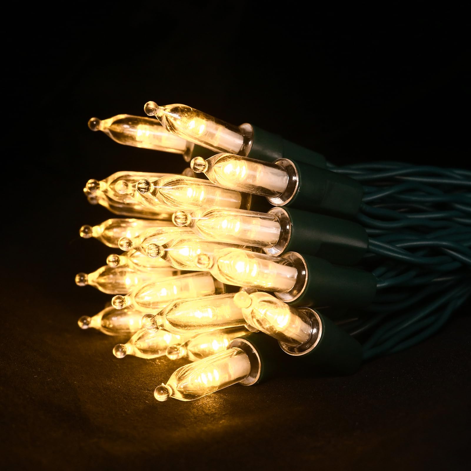 Luci natalizie confezione da 2 pezzi, 50 luci LED a batteria, 9 funzioni, bianco caldo, mini luci impermeabili per albero di Natale, ghirlande per interni ed esterni, decorazioni natalizie