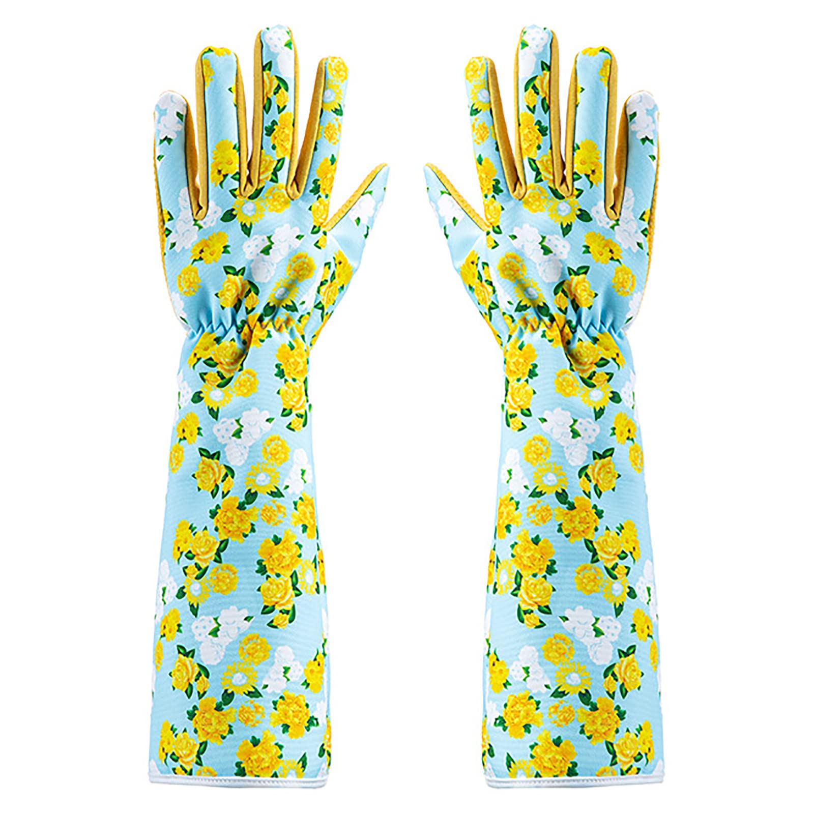 1 Paare Gartenarbeitshandschuhe Damen Lange Ärmel Stulpe Arbeitshandschuhe Multicoloured Drucken Gartenhandschuhe Rose Pruning Dornenfeste Stichfeste