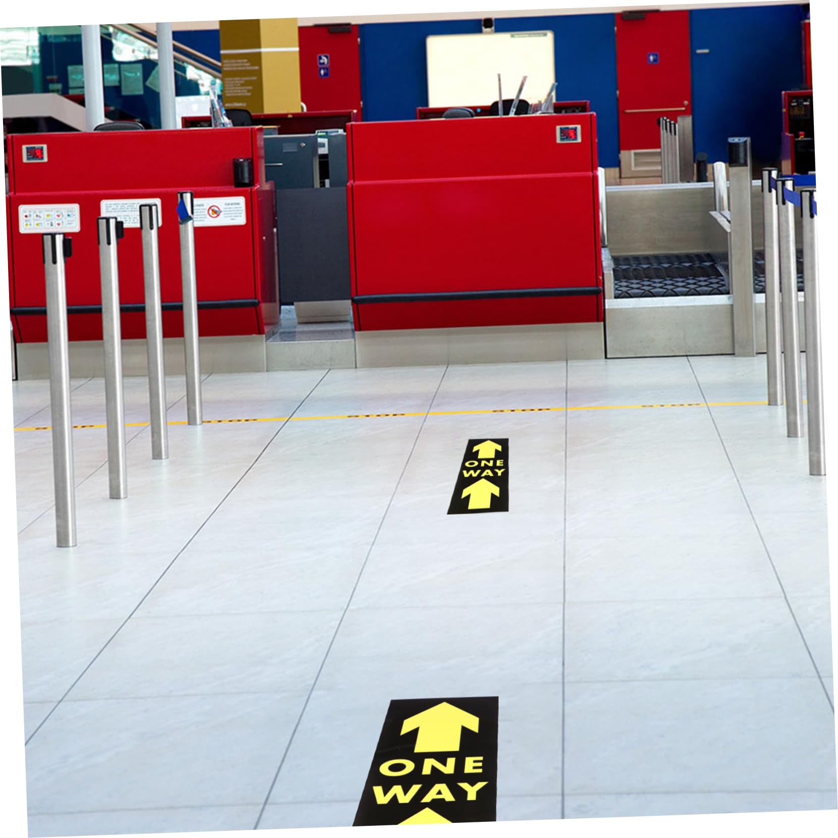 HAPINARY 5pcs Floor Stickers One Way Floor Sticker Floor Stairs Stickers Sticker Labels One Way Marker Sign Floor One Way Sign Safety Floor Sign Marker Social Distance Stickers Pvc