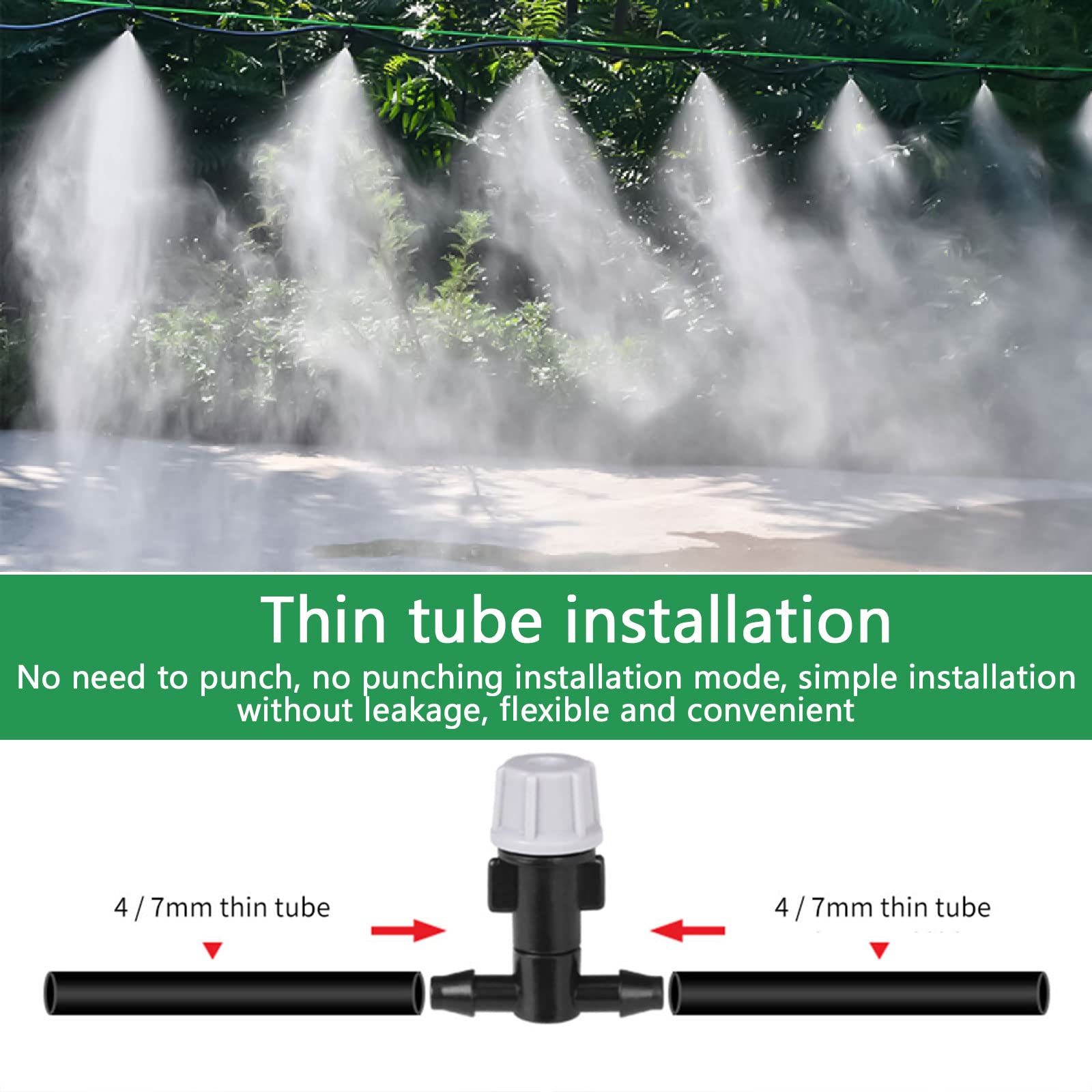 Irrigation Mist System 15 Directional Brass Spray Nozzles, 12m Mist