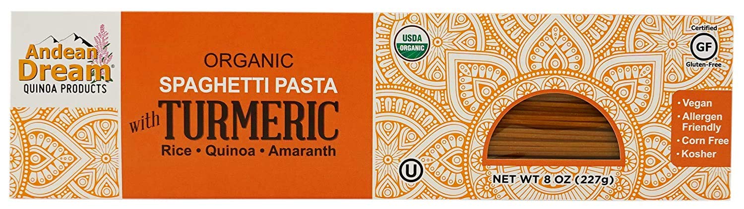 Andean Dream Organic Spaghetti with Turmeric, 8 OZ
