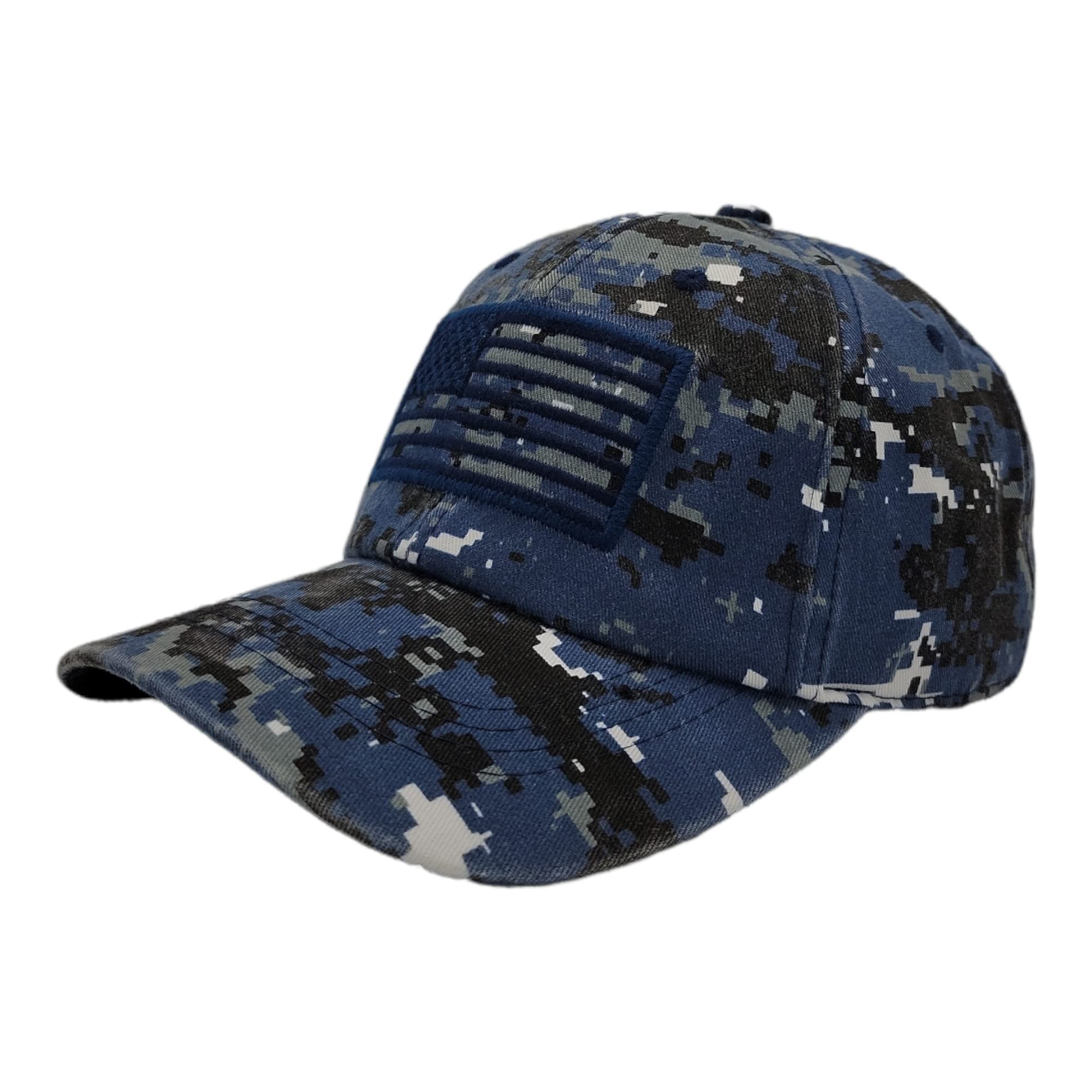 USA American Flag Baseball Cap Military Army Operator Adjustable Hat (Navy Camo)