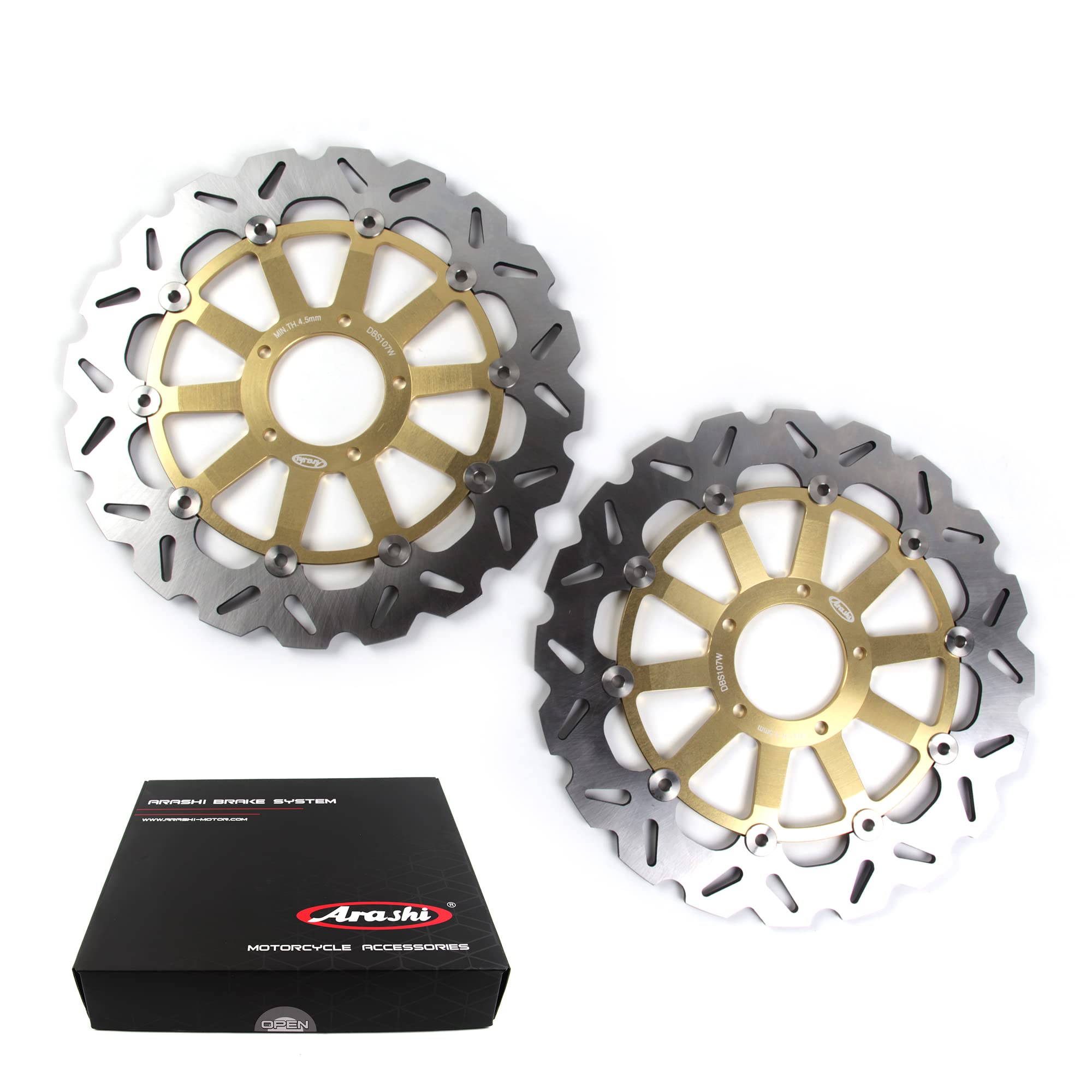 Arashi Rotores de discos de freno delanteros flotantes compatibles con Ducati Monster HYPERMOTARD 797 796 821 937 1100, SCRAMBLER 1100 PRO, DIAVEL MULTISTRADA 1200, DIAVEL 1262, XDIAVEL 1262 ABS