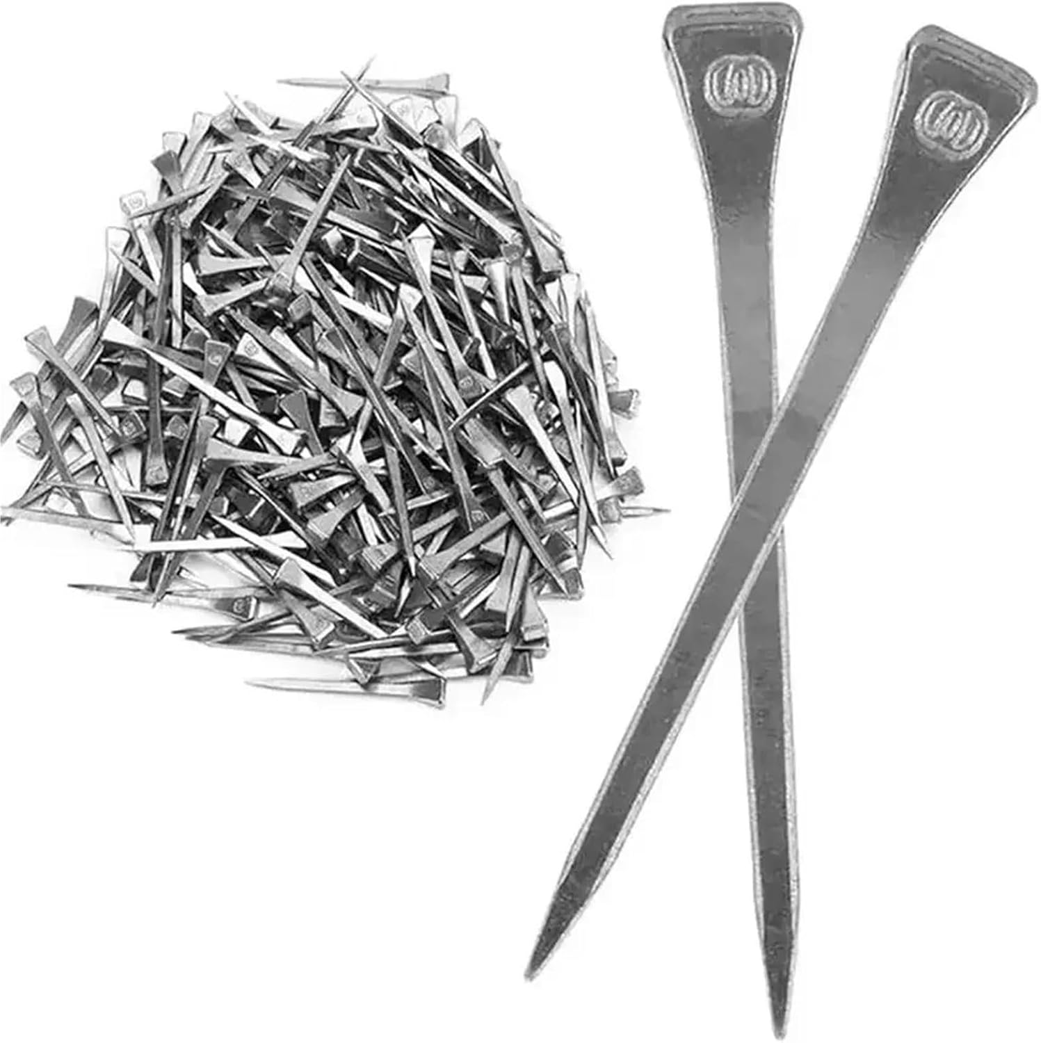 200 Pieces New Steel Horseshoe Nails (E2 to E8) – Reliable for Hoof Maintenance, Harness Repair & Equestrian Sports Supplies(E6 54mm)