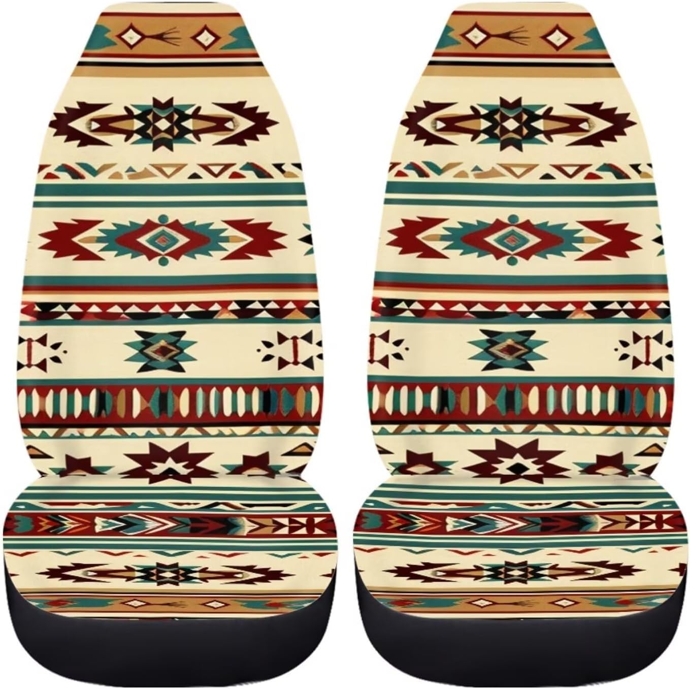Howilath Ethnic Western Aztec Tribal Car Front Seat Cover 2 Pack Universal Fit Interior Accessories Seat Protector Cushion Covers Fit Most Vehicle