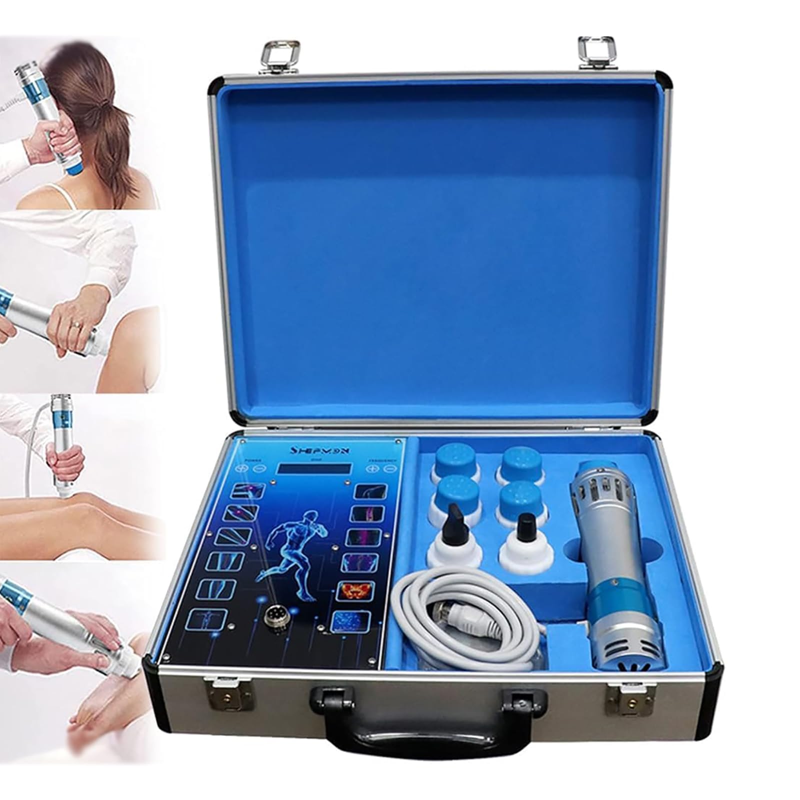 Macchina Elettromagnetica a Onde D'urto, Macchina per Terapia con Onde D'urto con 7 Teste di Lavoro, Migliora L'elasticità della Pelle, La Salute E La Sicurezza, per Alleviare Il Dolore