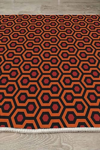 Miniatura 8 de LaModaHome Alfombra antideslizante Alfombra geométrica roja, suave, lavable a máquina, para dormitorio, interior y exterior, alfombra de baño para