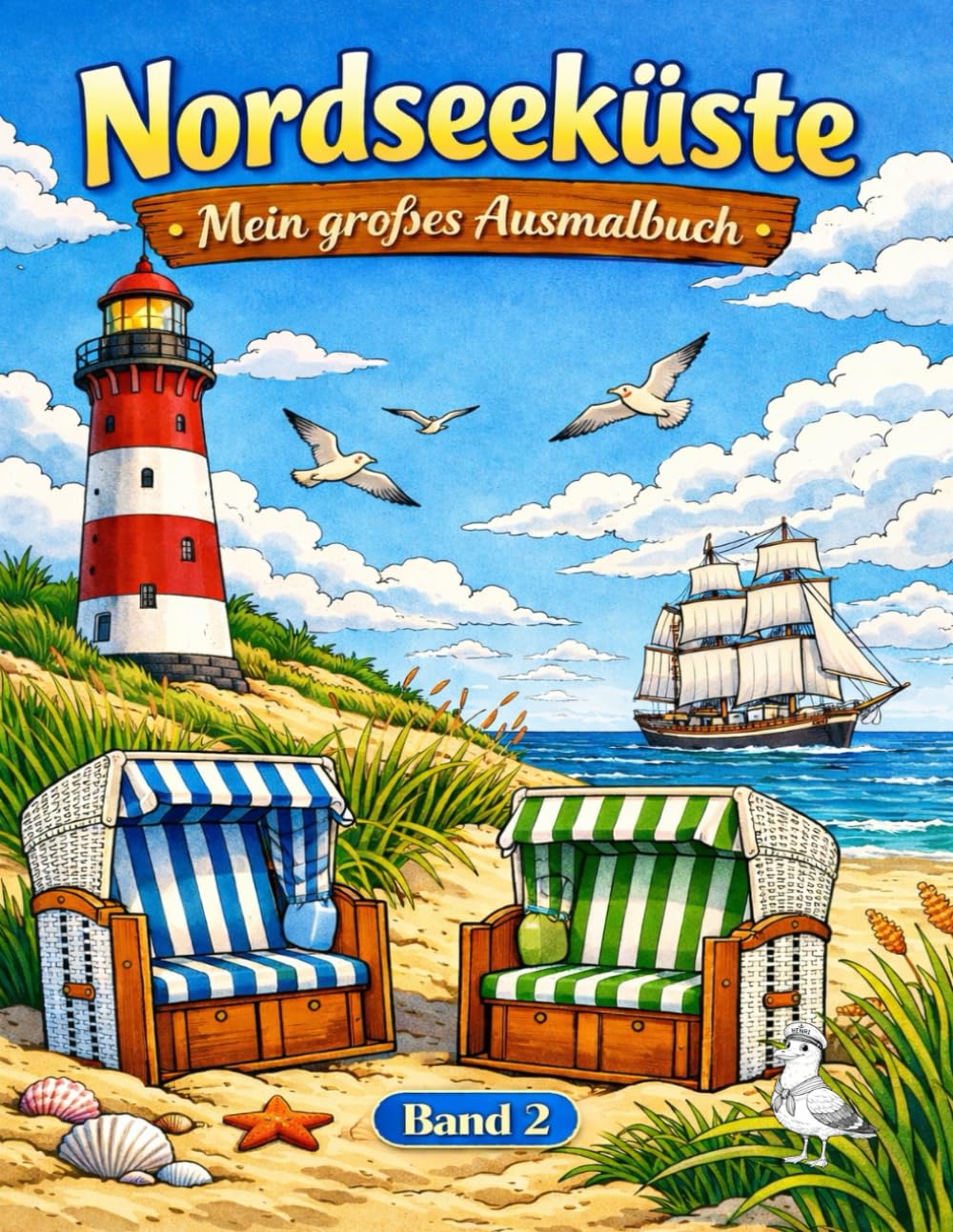 Nordseeküste: Mein großes Ausmalbuch