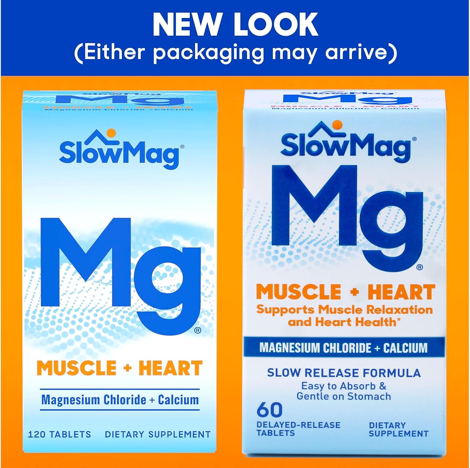 Slow-Mag Slow-Mag Magnesium Chloride With Calcium, Packaging may vary, 60 Count (Pack of 3)