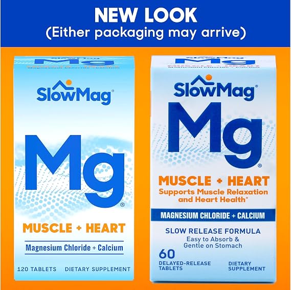 Slow Mag Magnesium Chloride and Calcium, 60 Tablets each (Value Pack of 3)