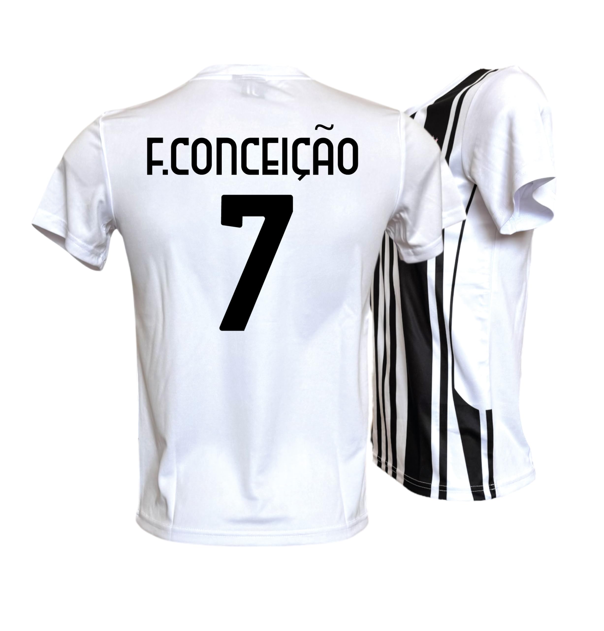 Generico Maglia Calcio bianconera Personalizzata F. CONCEICAO 7 creata utilizzando Maglia Replica Autorizzata 2025-2026 Taglie da Bambino Ragazzo