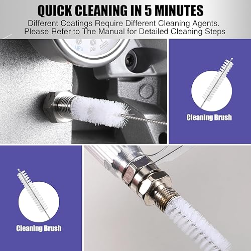 Miniatura 7 de 490 Pulverizador de Pintura Sin Aire, Pulverizador de Pintura de 0.60GPM para Interior del Hogar 3300psi 1300W Pulverizador Sin Aire de Alta