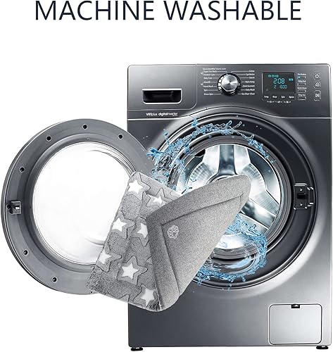 Miniatura 6 de EMPSIGN Almohadilla reversible para jaula de perros, lavable a máquina, acogedora almohadilla para dormir con patrón de estrellas para perros