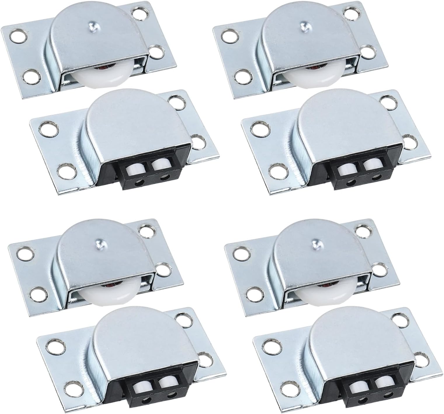 Furniture Roller Wheels Nylon Single Wheel Closet Cabinet Wardrobe Sliding Door Pulley - 4 Pairs