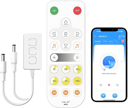 Reguladorcontrolador de atenuación continua para tira de luz LED COB 12-24V para 352828355050COB luces de cinta LED, 3A72W Max, paquete de 2