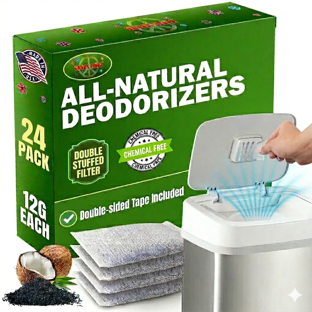 Green Piece Baby Diaper Pail Deodorizer - Activated Charcoal - 24 Pack