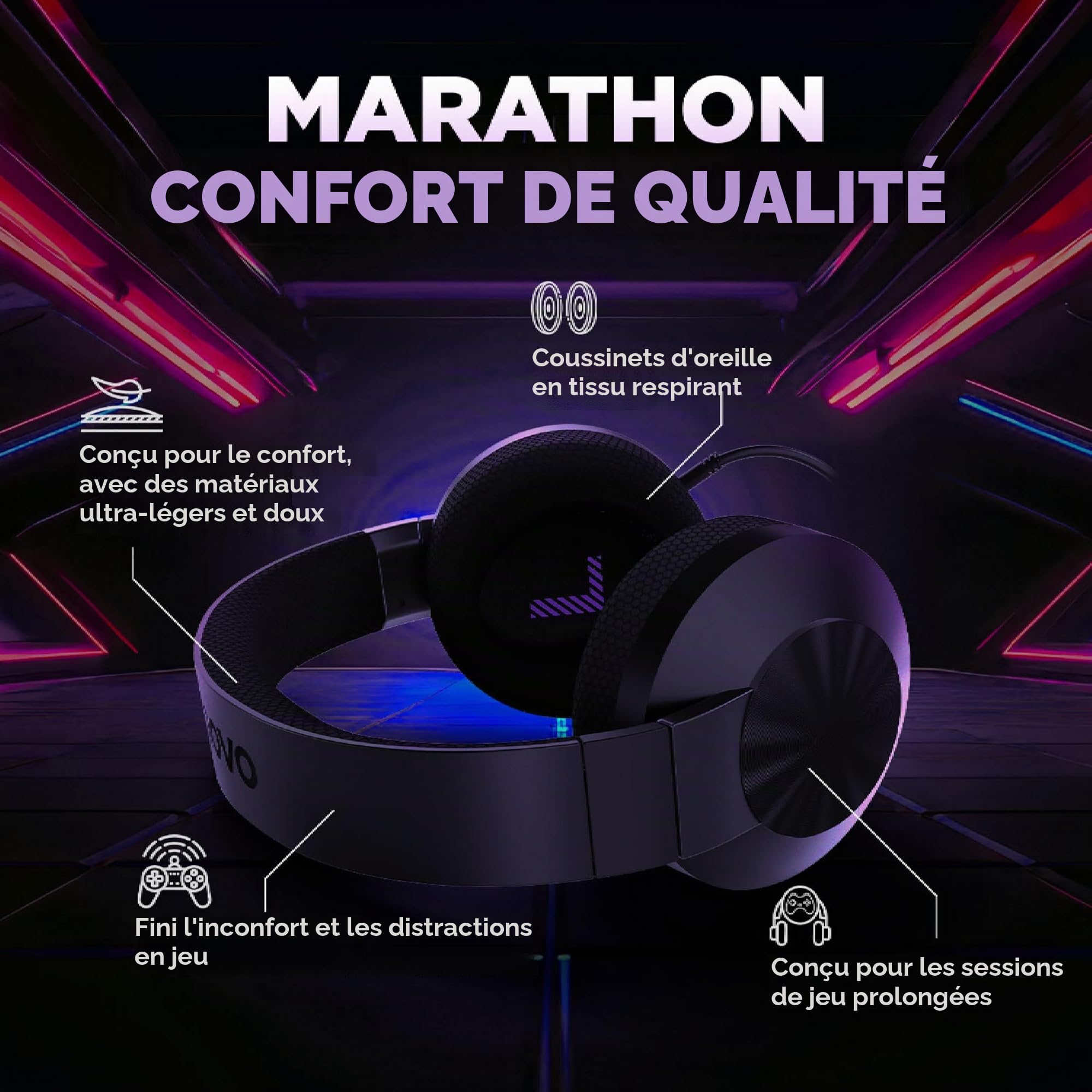 Lenovo Casque de Jeu H210