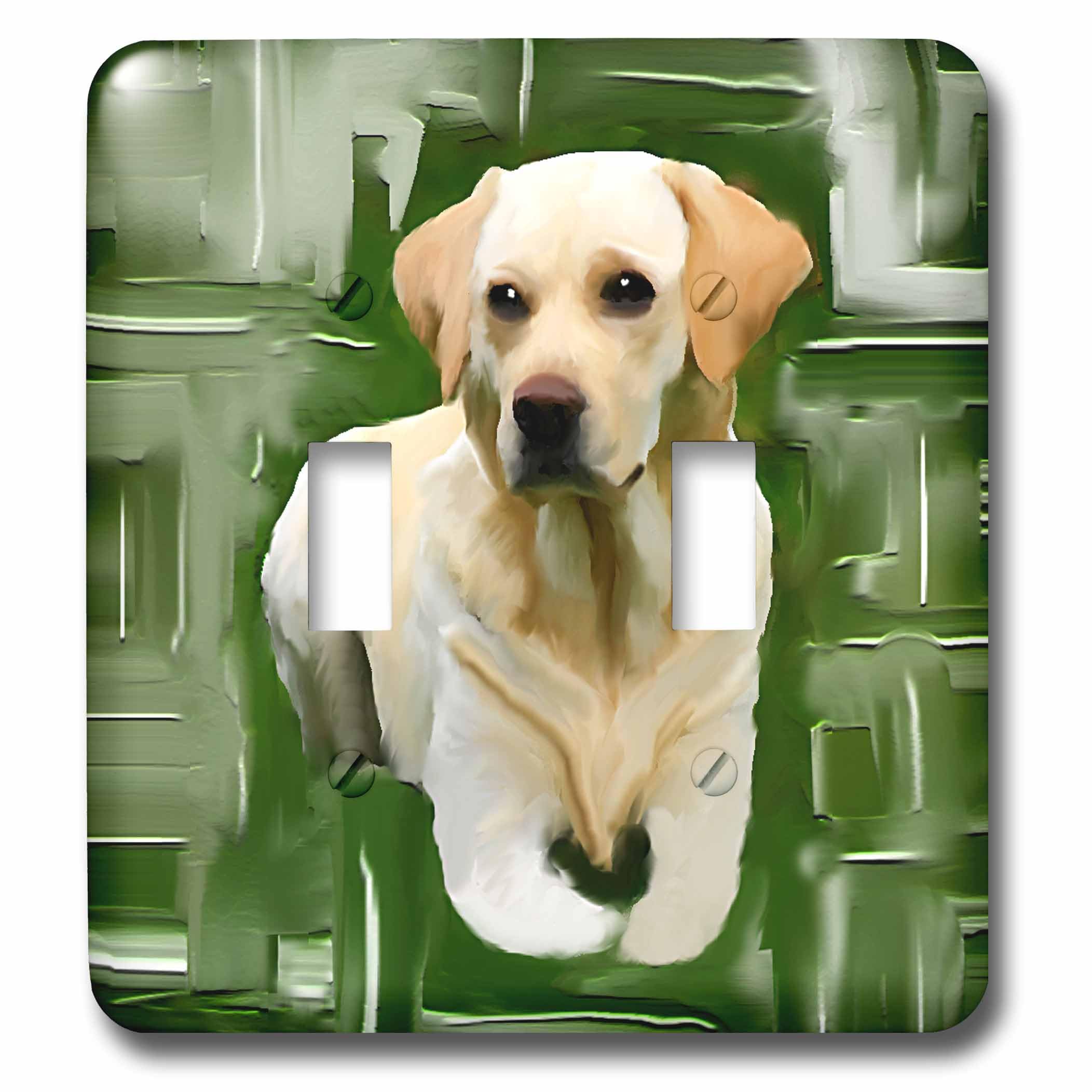Labrador Retriever Interrupteur à bascule double plaque murale decoration maison 3dRose Lsp_4089_2