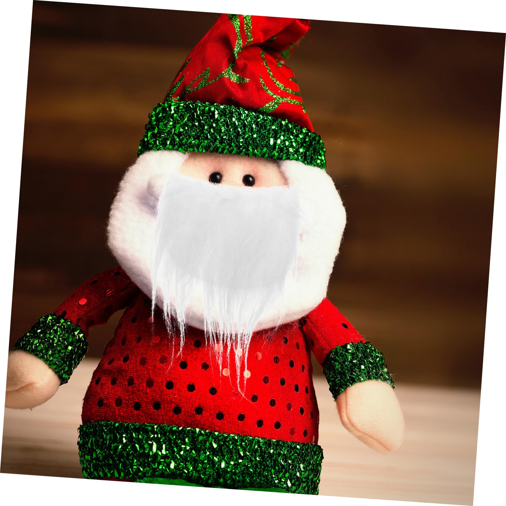 Tofficu 5sätze Pre-Cut GNOME Beard Kunstfell Für Bastelprojekte Weiches Vorgeschnittenes Material Für Charmante Gnomenpuppen Und Kreative Weihnachtsdekorationen
