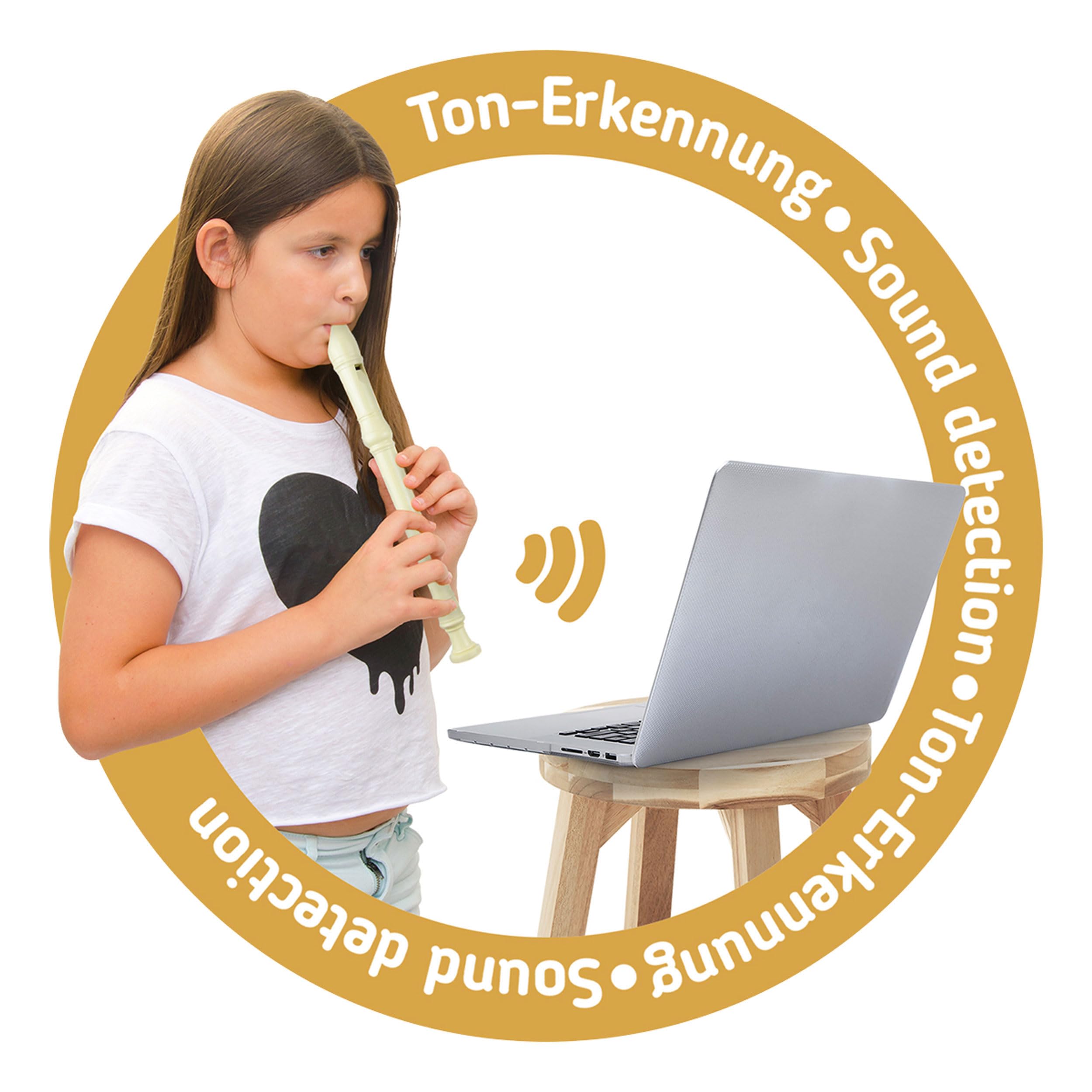 Voggenreiter Blockflöte aus Bergahorn für Kinder ab 6 Jahre inkl. Flute Master (Lernsoftware App) - barocke Griffweise in Farbe natur 1129 natur bergahorn
