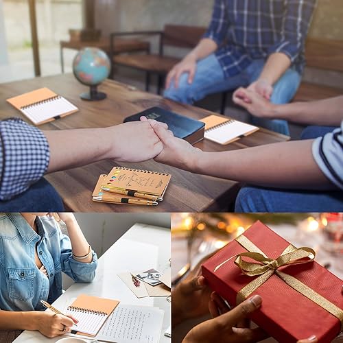 Miniatura 5 de Kosiz Juego de 60 unidades30 unidades de regalo cristiano, versículo de la Biblia, bolígrafos de bambú, cuaderno religioso en espiral con notas