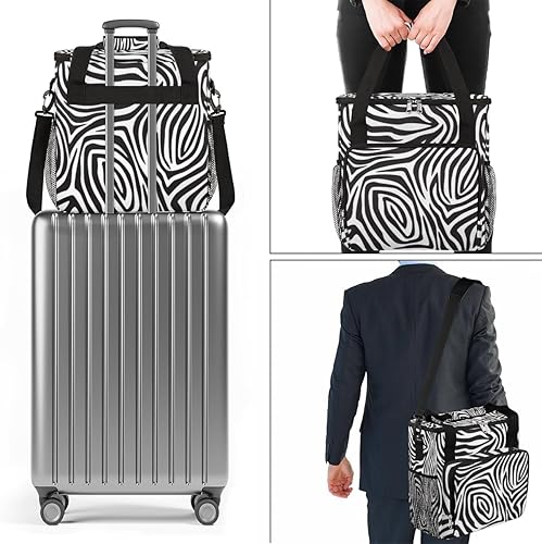 Miniatura 7 de Bolsa de transporte para cafetera con patrón de cebra de moda, para Keurig K-Mini o K-Mini Plus K-Mini Plus K-Cup Pods, portátil, bolsa de viaje