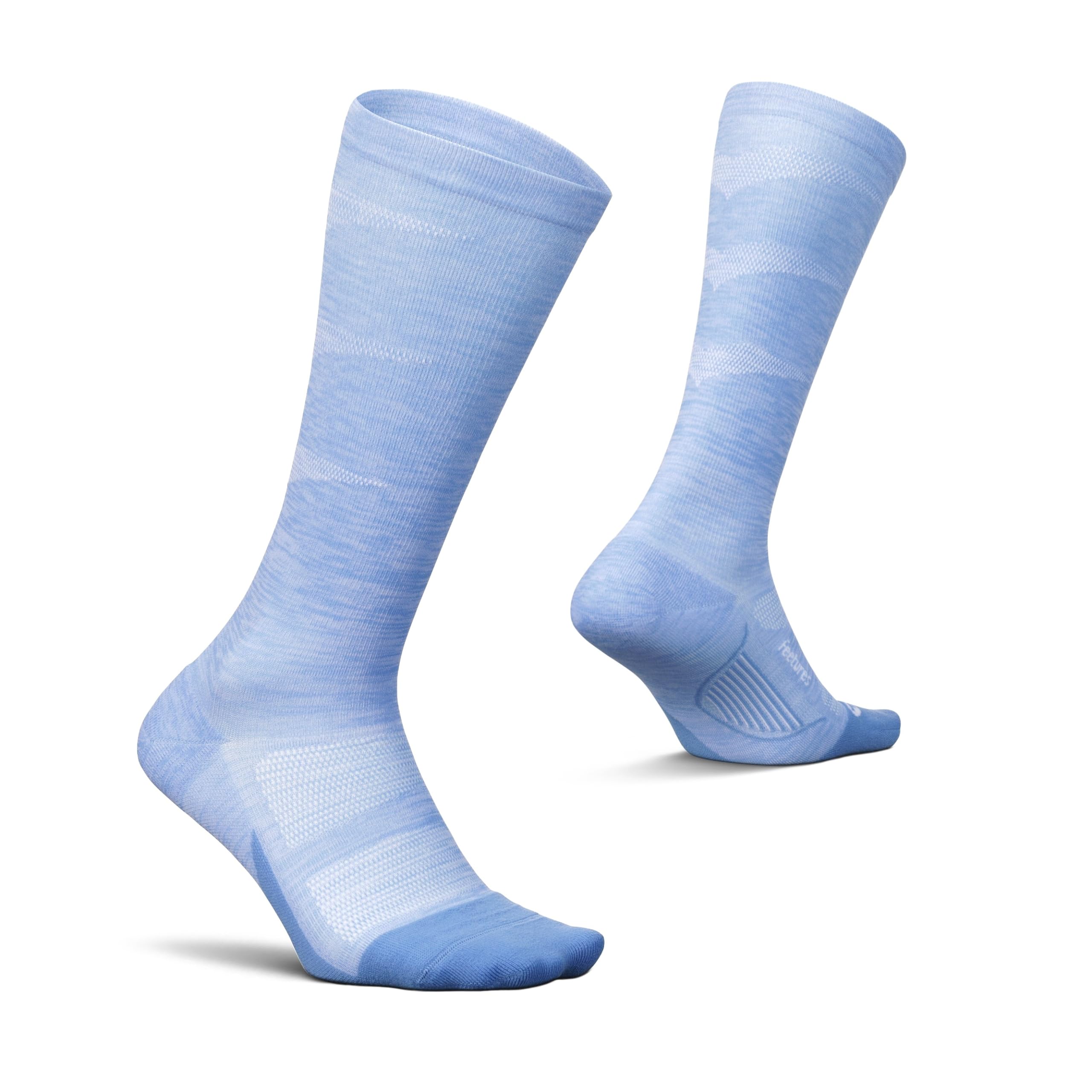 Feetures Compression Knee High Socks - Graduated Compression Socks for Women & Men - Brilliant Blue, M (1 Pair)