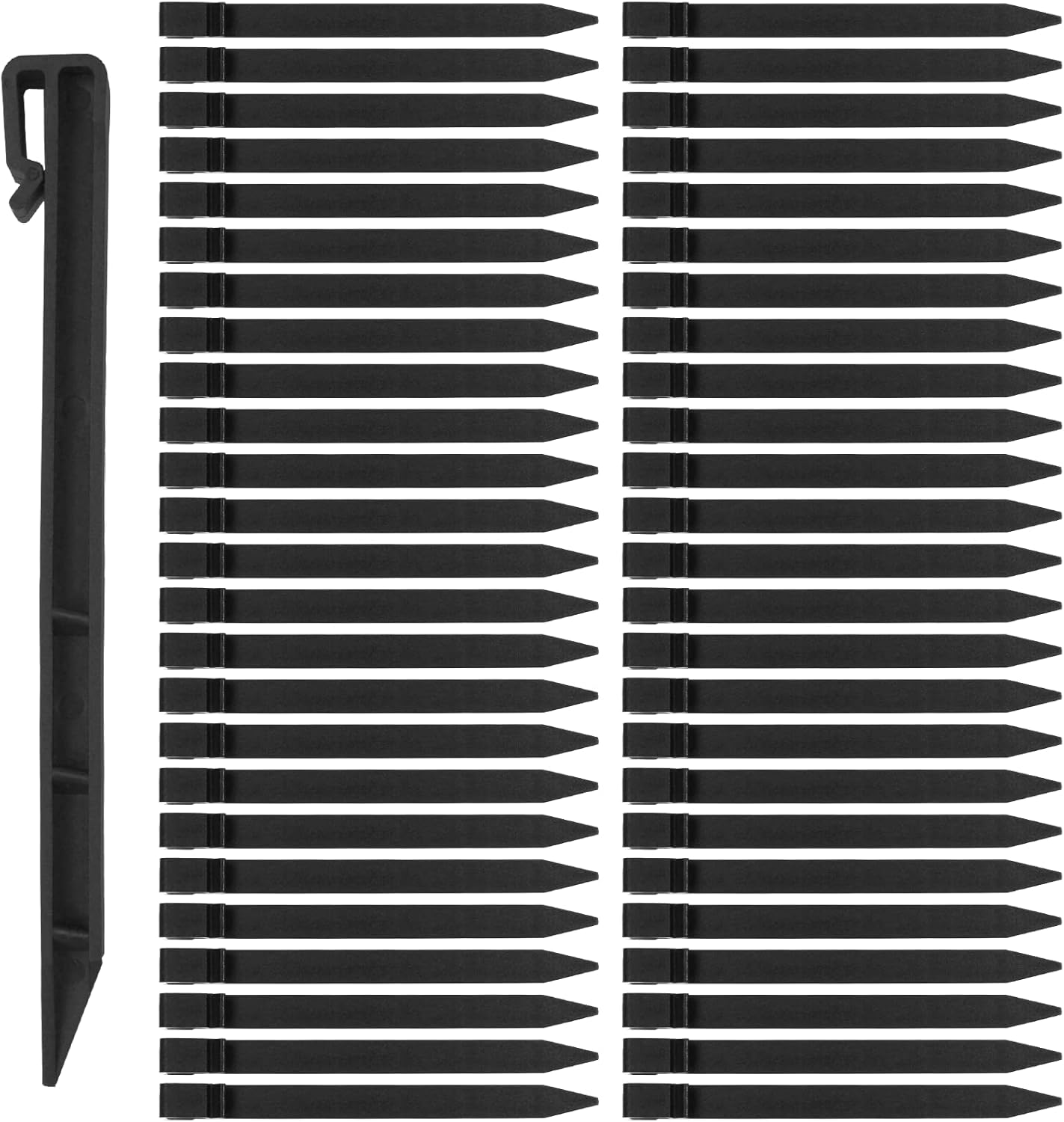 50 PCS Plastic Landscape Stakes, 10 Inch Plant Support Lawn Stake Heavy Duty for Landscaping and Garden