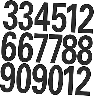Cabilock 4 Sheets Mailbox Digital Stickers Sticker Paper Matte Logo Sticker Scrapbooking Stickers Mailbox Number Decals Outdoor Mailbox Numbers Adhesive Mailbox Numbers Stick on Letters PVC