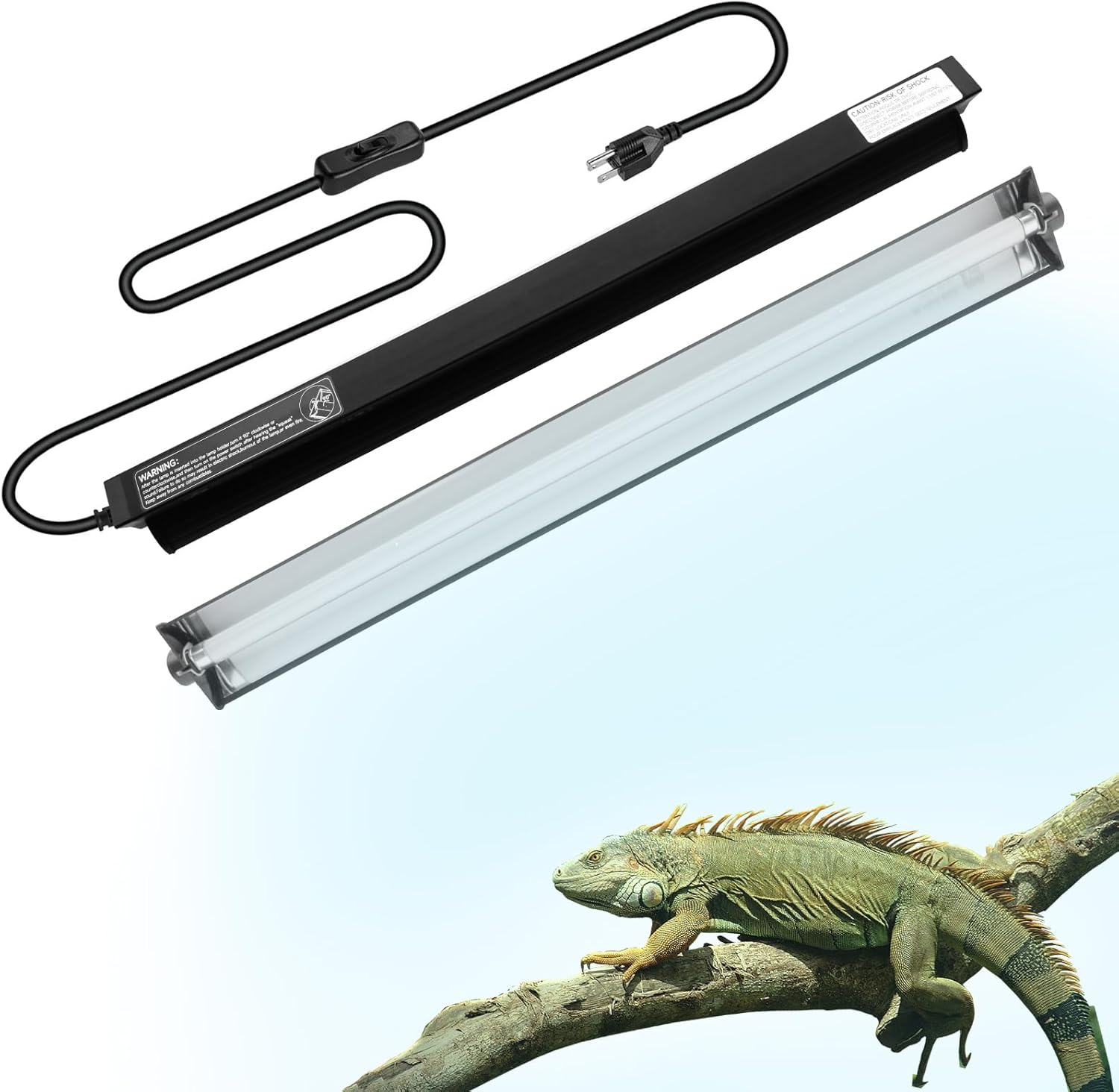 MECESOR 24W T5 HO UVB Lighting Fixture Combo Kit, Reptile