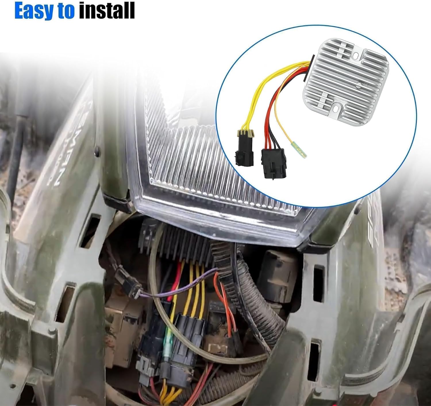 4012384 Voltage Regulator Rectifier Fits for Polaris 2007-2010 Sportsman 500 700 800 for Ranger 500 700 800 for RZR 800 Replace 4012384 4011569 4011925
