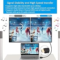 Vista 5 de STEREN 517-306BK - Cable HDMI de alta velocidad con Ethernet (6 pies), color negro