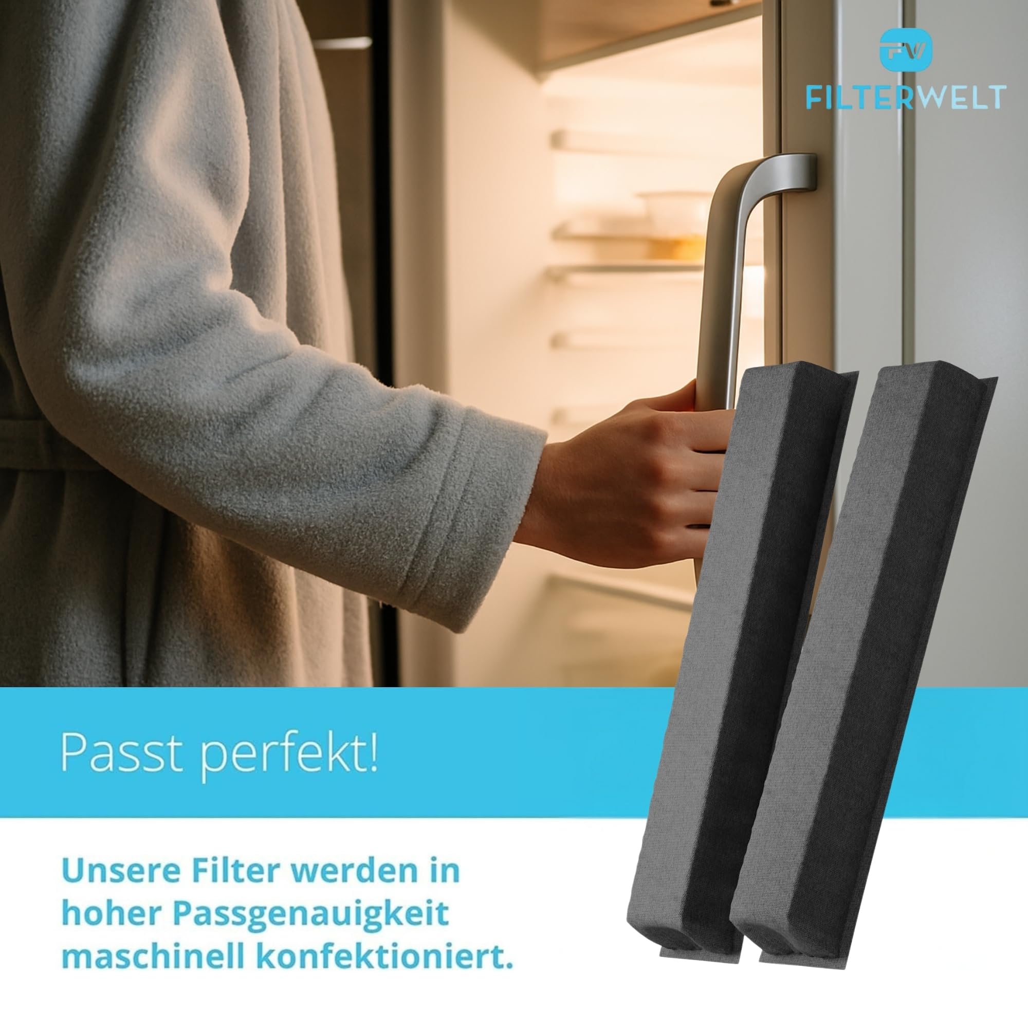 Filter Set passend für Miele Active AirClean Filter 7236280 / KKF-RF | Kühlschrank Luftfilter - Aktivkohlefilter Geruchsfilter Air Clean