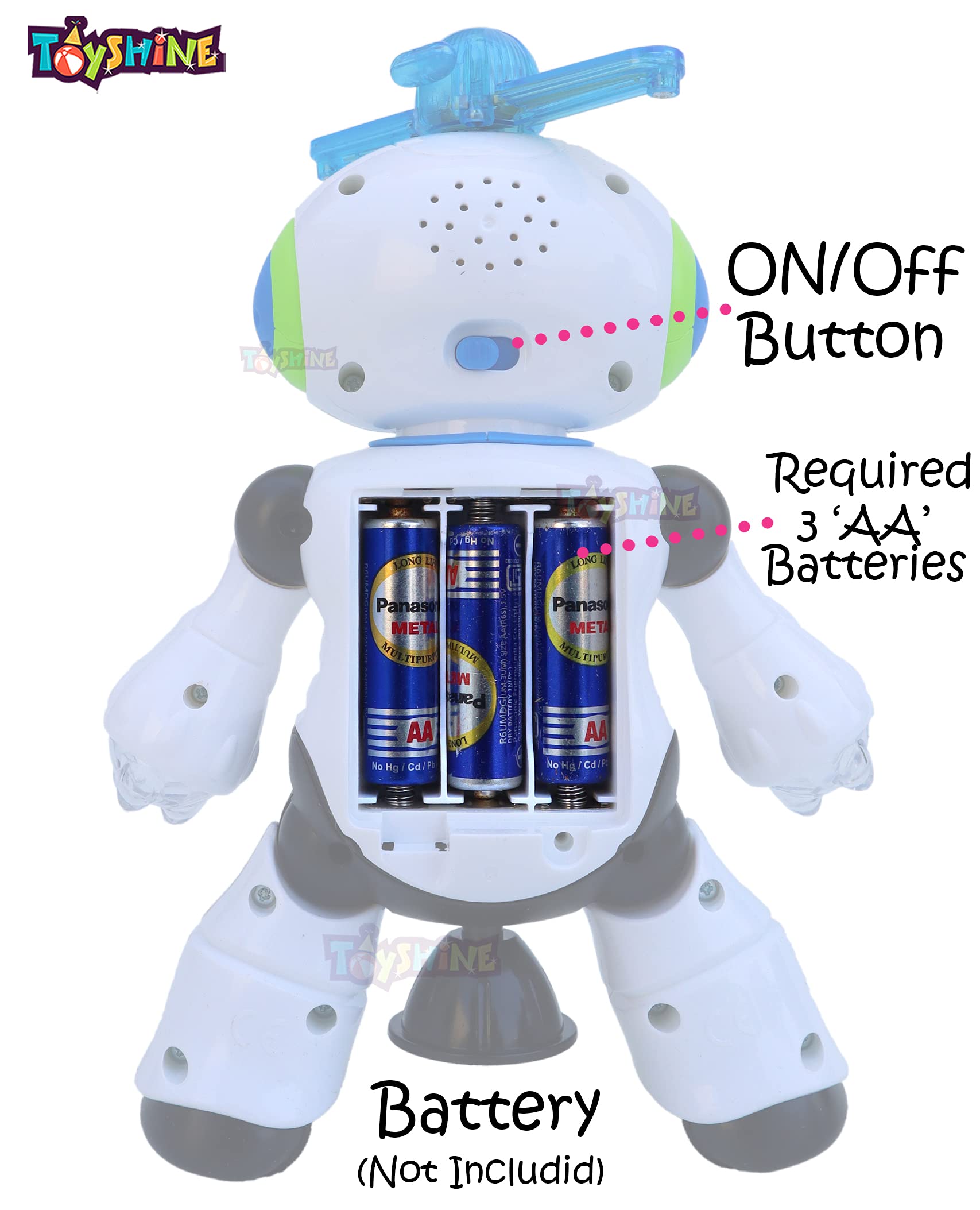 Buy Toyshine Electro Dancing Robot with 3D Lights and Music, Multi
