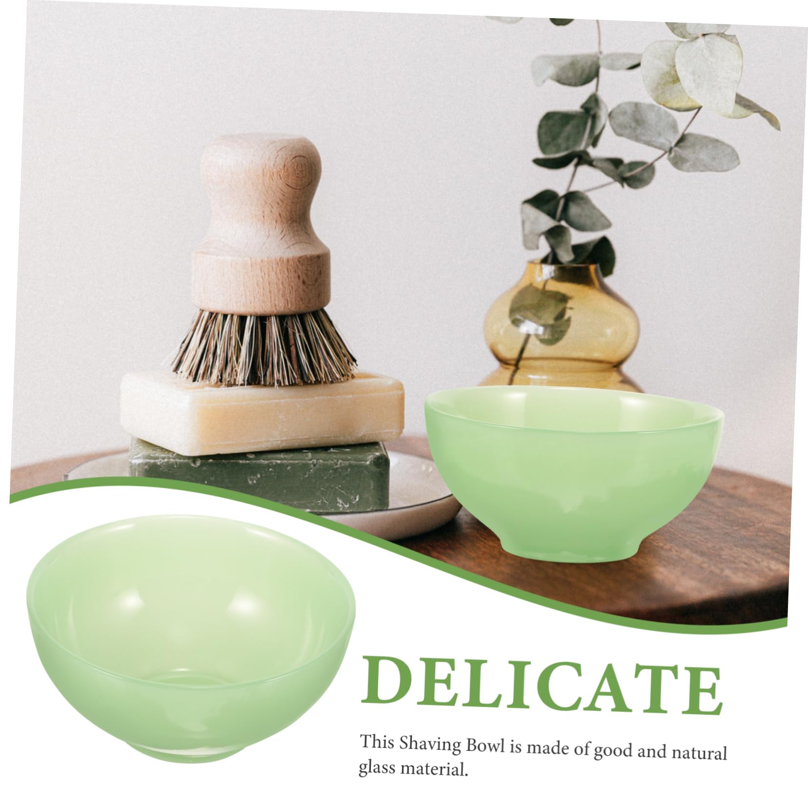 Baluue 5piezas Tazón De Afeitar De Vidrio Decorativo Para Hombres Tazón Pequeño Para Jabón De Afeitar Para Salones y Uso Personal Práctico y Compacto Herramienta De De
