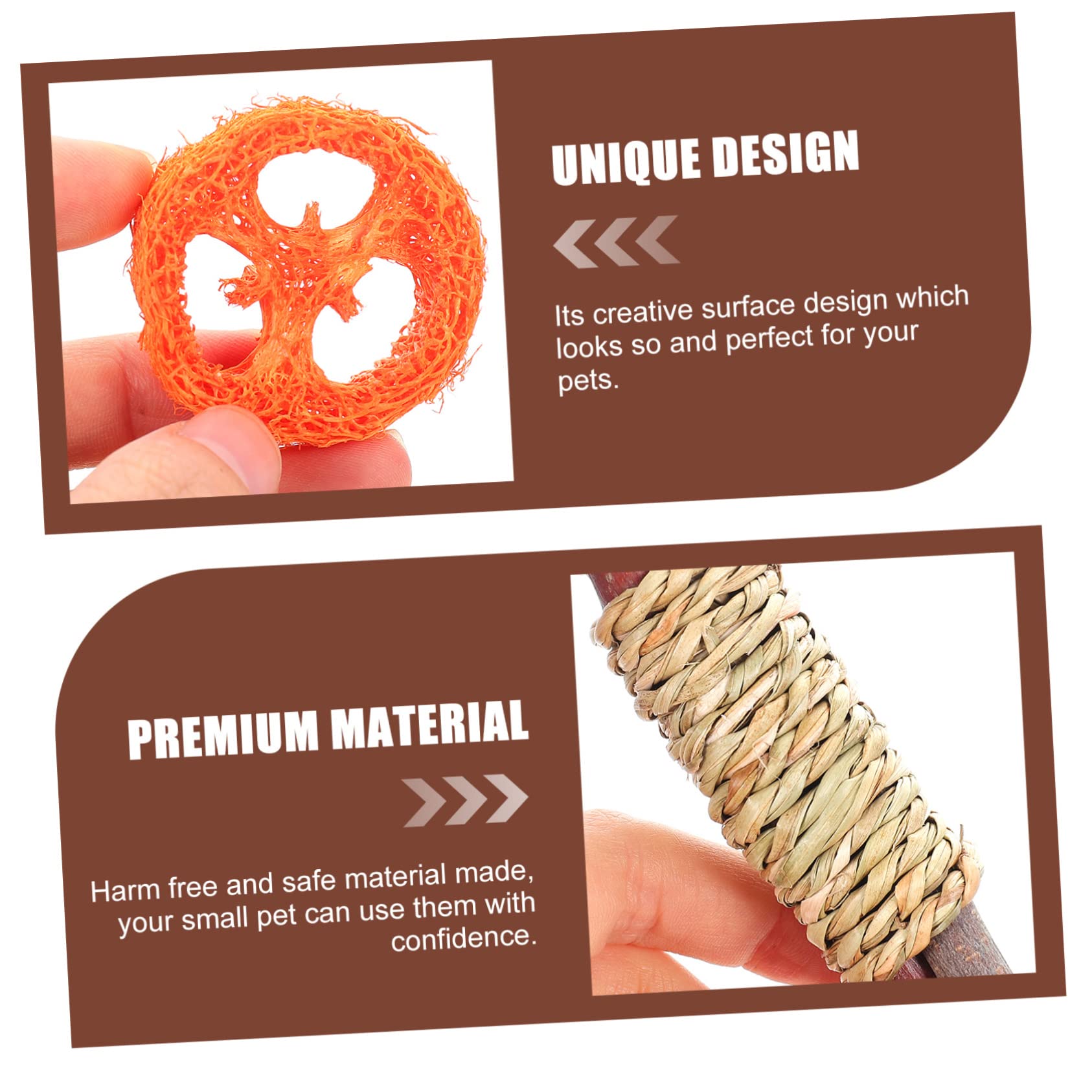 BESPORTBLE 5sets Giocattoli Da Masticare Per Conigli e Criceti Brillanti e Design Creativo Per Gioco e Comportamenti Distruttivi Sicuri e Attraenti Per Animali Domestici