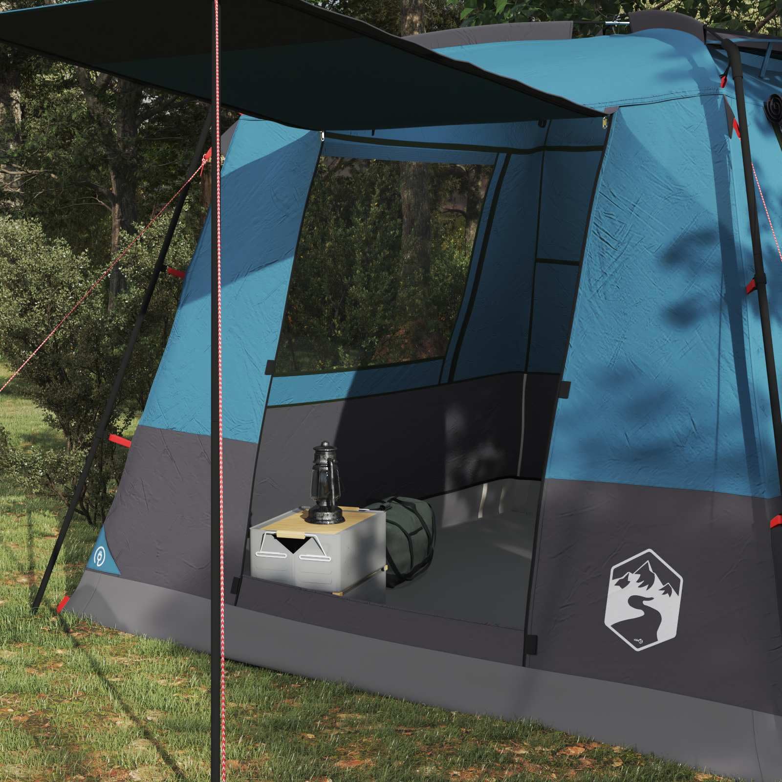 Toilettenzelt Blau 10 Personen Familienzelt,Camping Zelt,Wasserdicht & Winddicht für Trekking,Outdoor