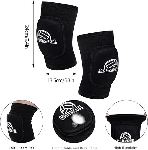 Miniatura 3 de 4 accesorios de voleibol  Rodilleras juveniles, mangas para brazos, diadema, bolsa con cordón para mujeres, adolescentes, niñas, niños entrenamiento