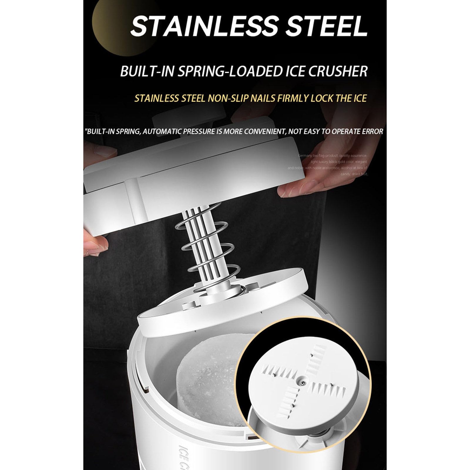 Máquina de hielo afeitado portátil, trituradora de hielo manual para cocina doméstica, máquina de hielo multifuncional