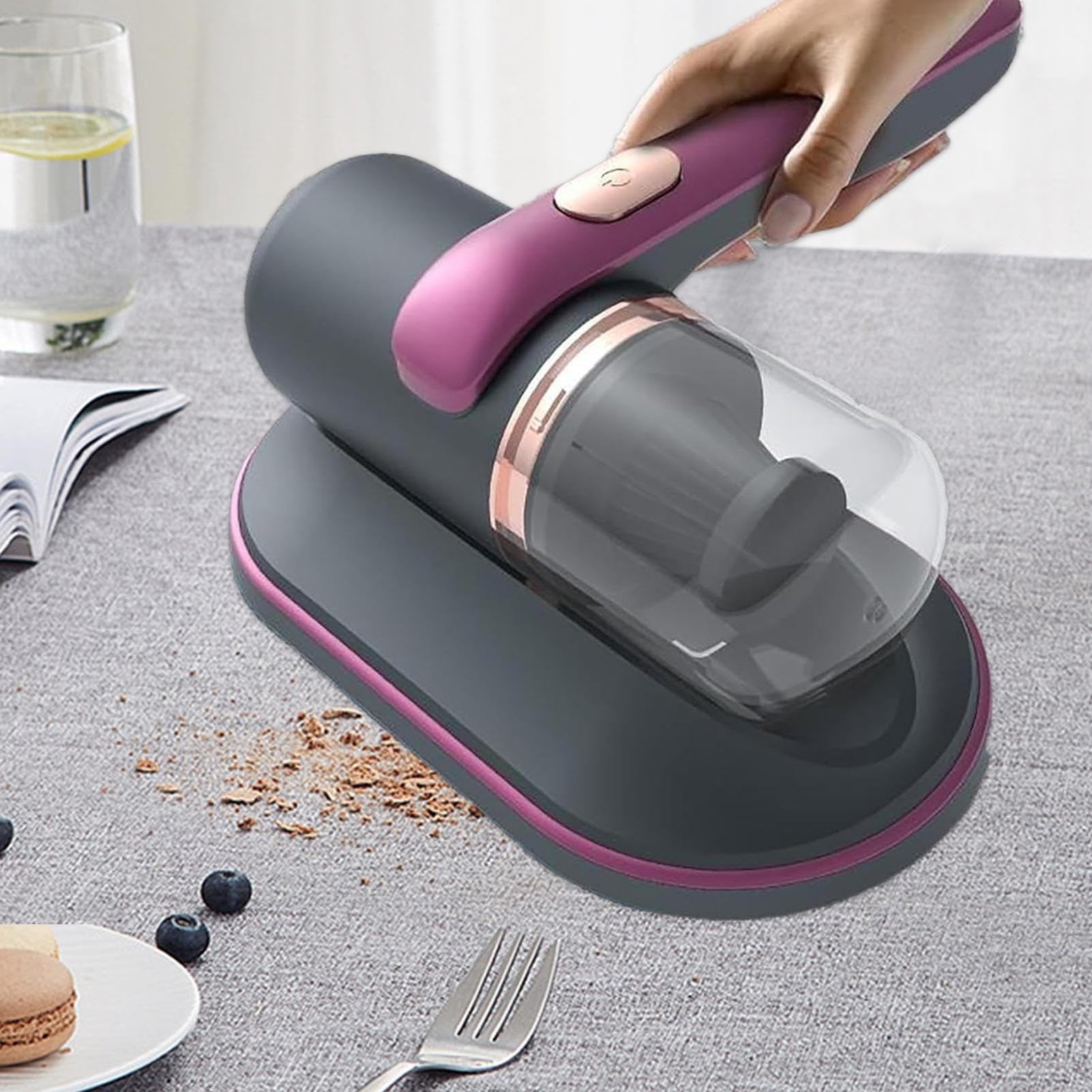 Aspirapolvere per letto, divano, tappeto, 68 W, 10 kPa, portatile, senza fili, per auto, polvere, peli di animali domestici, cuscini, tappezzeria, divano, letto, tappeti, mobili e materassi