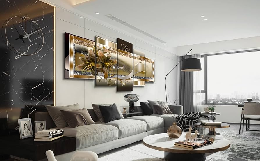 Amazon.com: LUDUHU Orchid Flowers Canvas Print - Abstract Floral